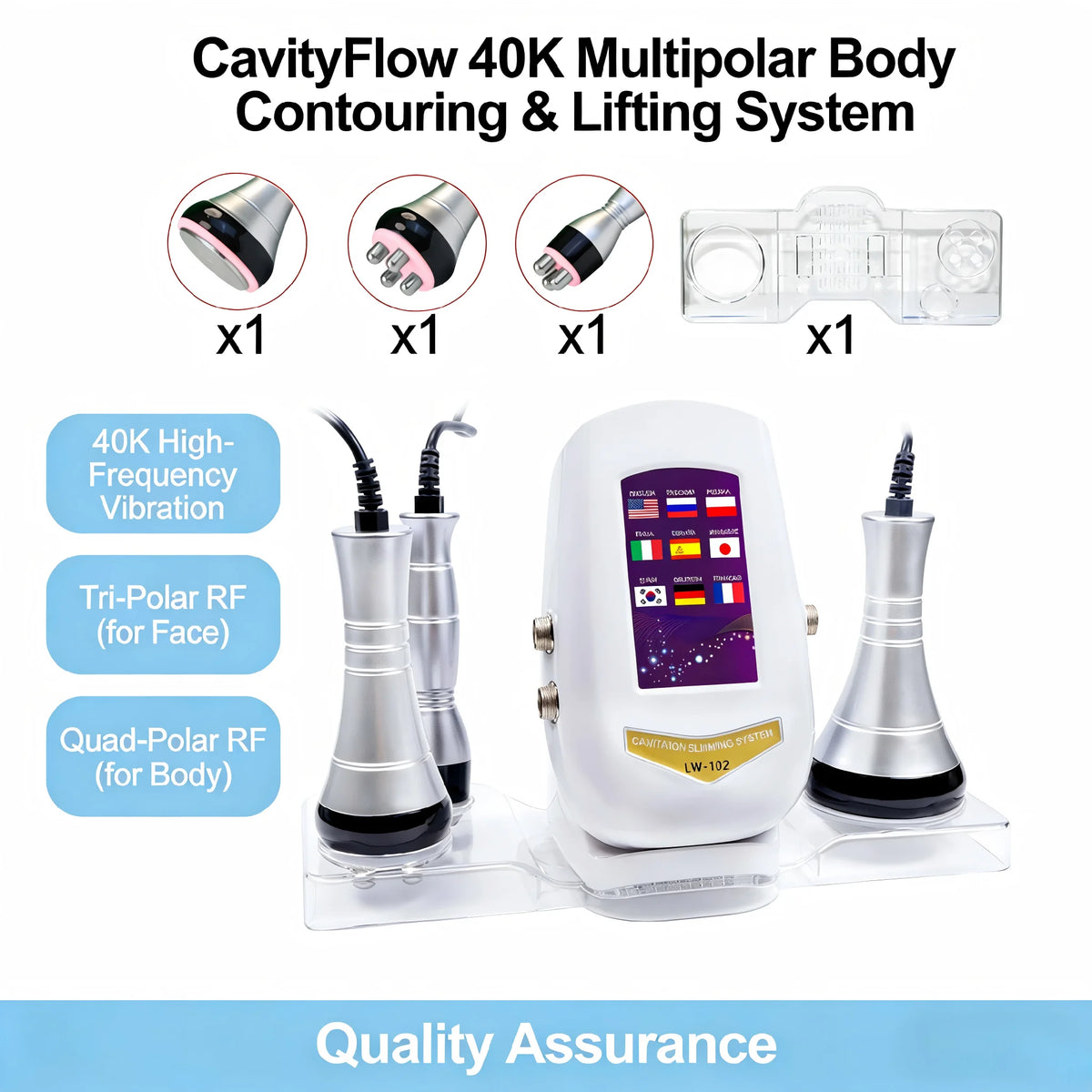 40K Ultrasonic Cavitation and Radio Frequency Body Slimming Machine