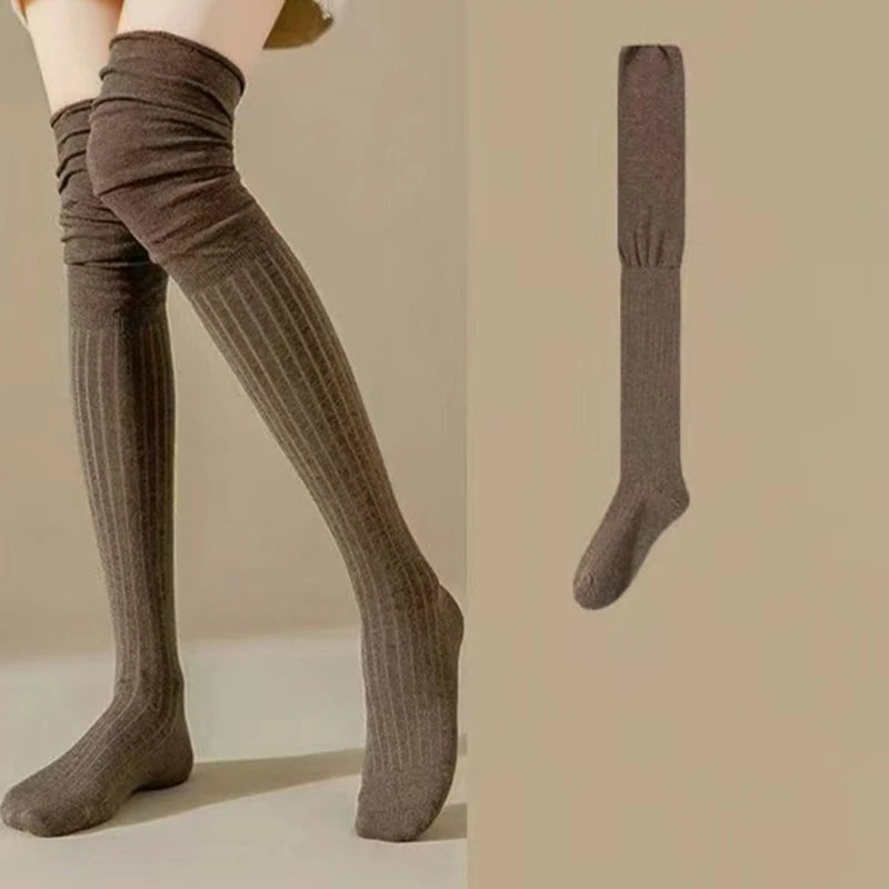 Polyester Elastane Knee High Socks for Women