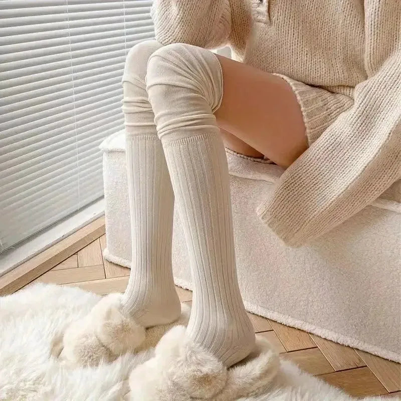 Polyester Elastane Knee High Socks for Women - 3