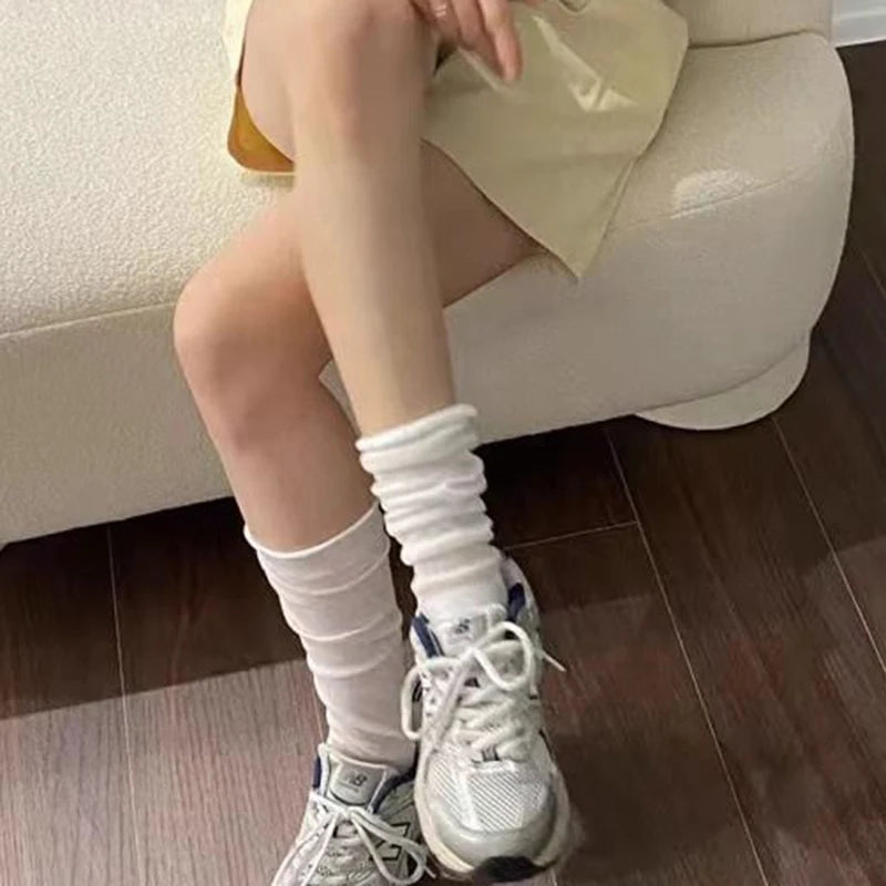 Polyester Blend Mid Tube Casual Socks for Women