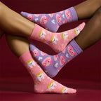 Polyester Elastane Cartoon Crew Socks