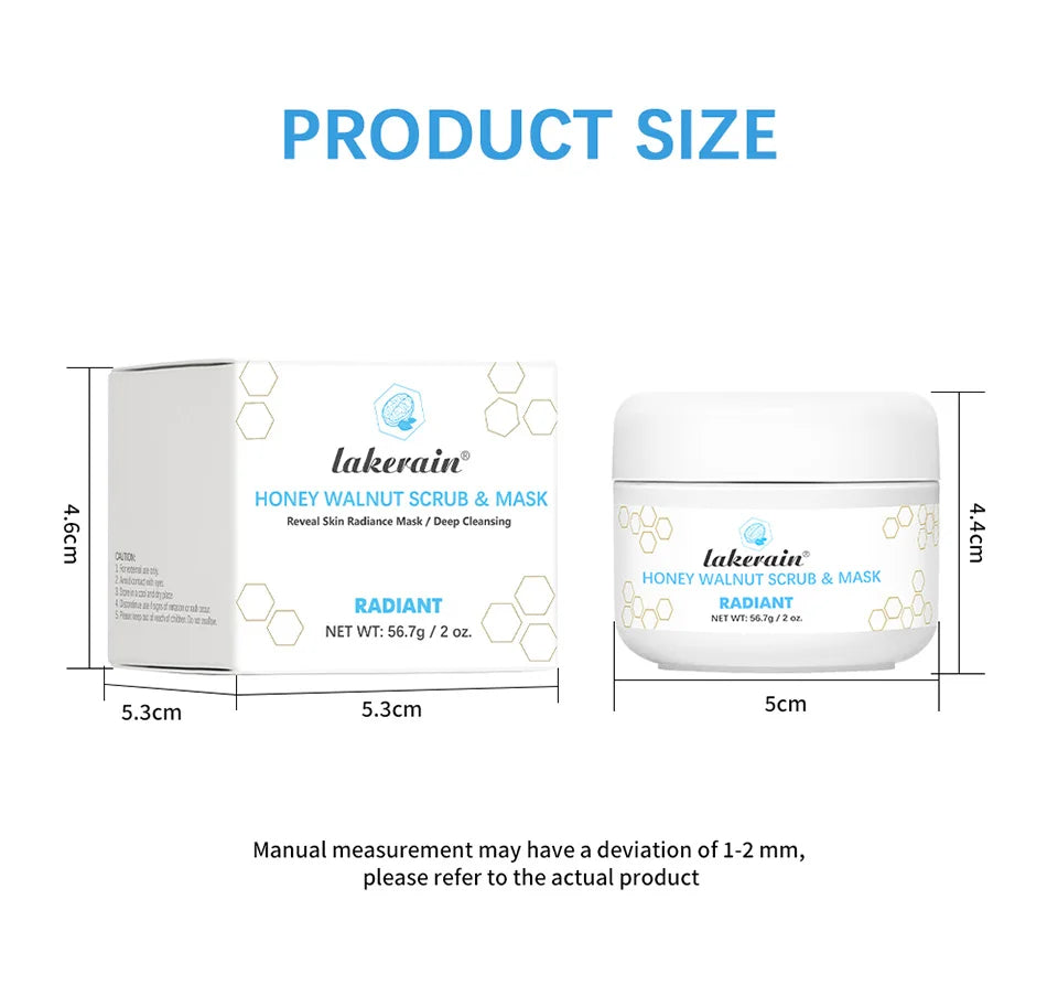Honey Walnut Facial Scrub and Moisturizing Face Mask