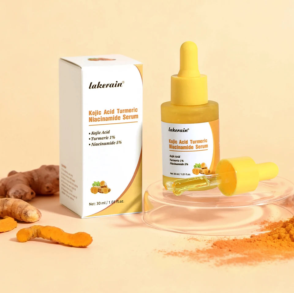 Kojic Acid Turmeric Niacinamide Face Serum Brightening Skin Essence