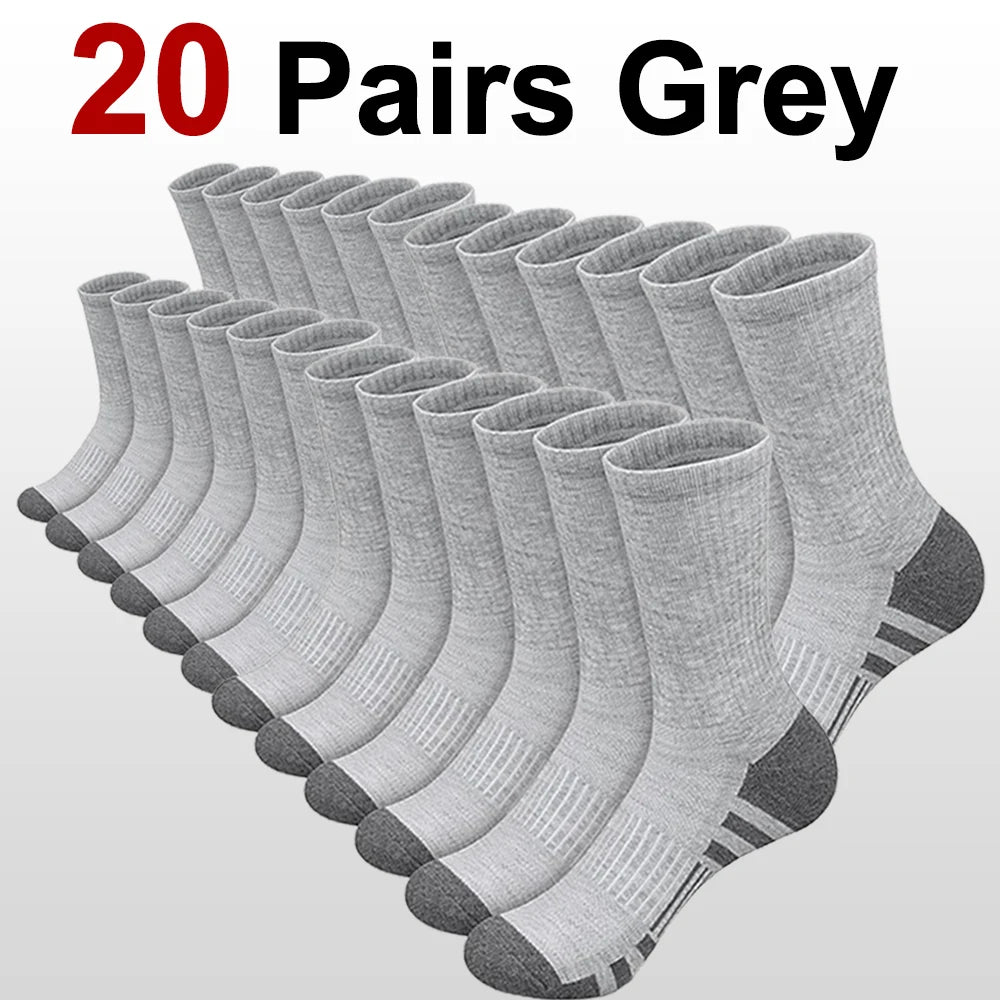 Polyester Spandex Breathable Athletic Crew Socks - 20