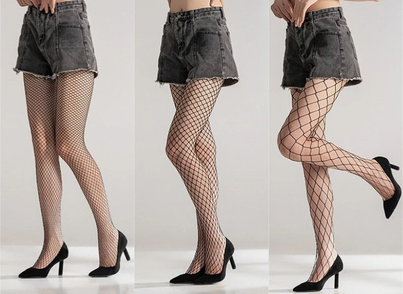 Nylon Elastane Fishnet Pantyhose Mesh Tights - 8