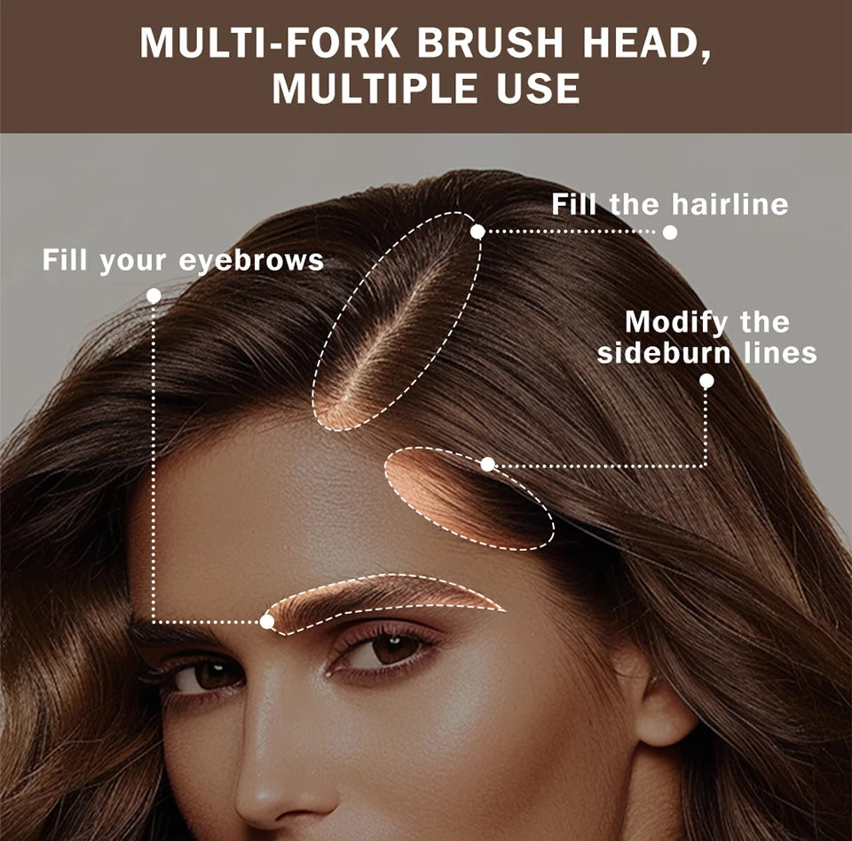 Liquid Eyebrow Pencil Multi Prong Brush Waterproof Makeup Pen