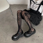 Floral Pattern Nylon Pantyhose Tights
