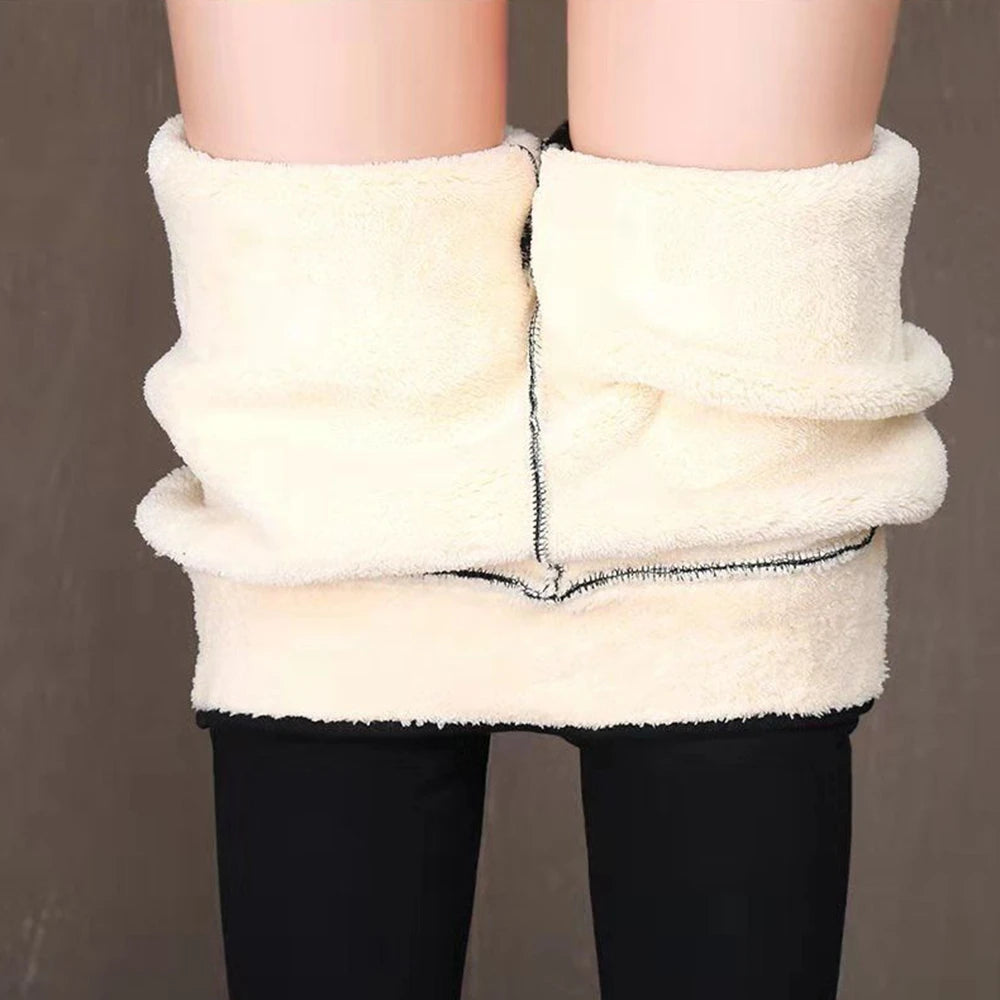 Fleece Lined Thermal Leggings High Waist Winter Warm Pants