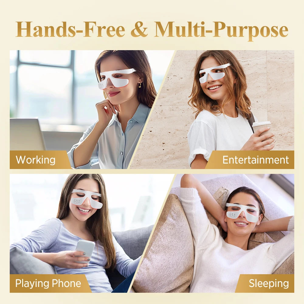 3D LED Red Light Vibration Eye Massager for Fatigue Relief - 18