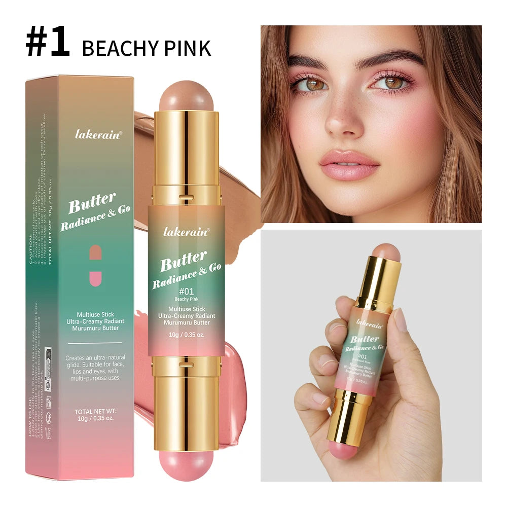 Double Ended Cream Bronzer and Blush Makeup Stick - 24
