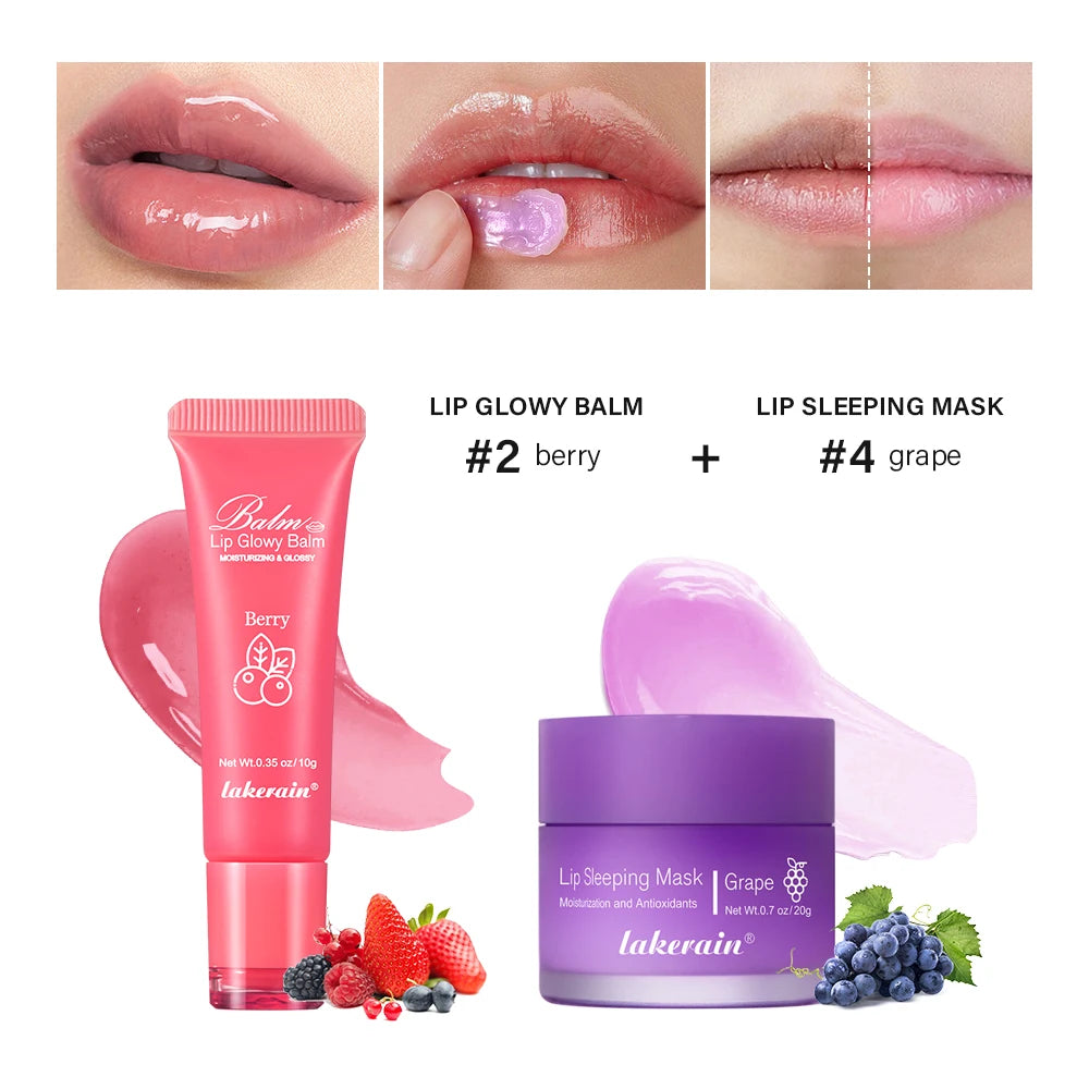 Moisturizing Lip Balm and Sleeping Mask Set - 39
