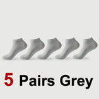 Bamboo Fiber Men Ankle Socks Breathable Casual Footwear