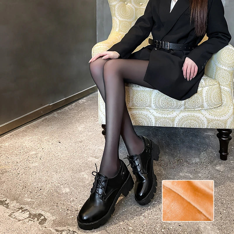 Fleece Lined Nylon Elastane Winter Tights