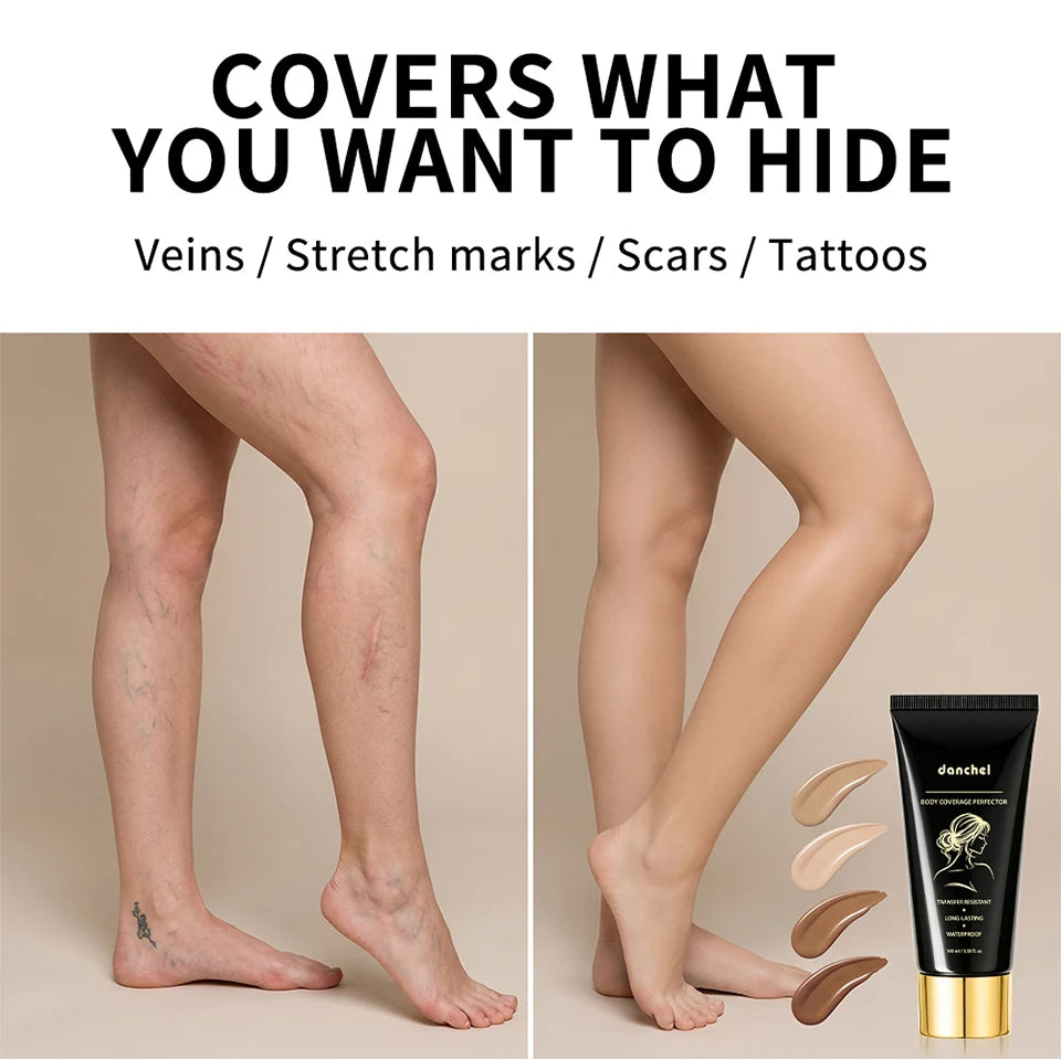 Waterproof Full Coverage Body Concealer Cream for Scars and Tattoos