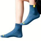 Mens Breathable Polyester Spandex Low Tube Casual Sports Socks