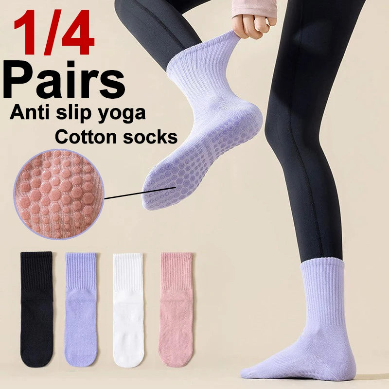 Cotton Anti Slip Yoga Sports Socks - 1