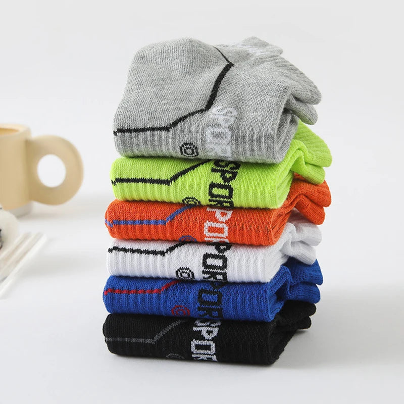 Cotton Polyester Blend Breathable Ankle Sports Socks - 6