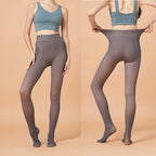 Thermal Fleece Lined Translucent Tights for Women
