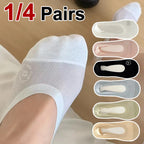 Cotton Elastane Blend Low Cut Invisible Socks