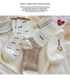 Polyester Blend Mid Tube Socks Women Casual Daily Wear