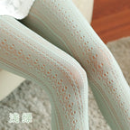 Floral Pattern Nylon Polyester Lace Pantyhose