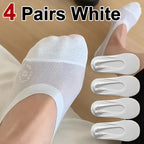 Cotton Elastane Blend Low Cut Invisible Socks