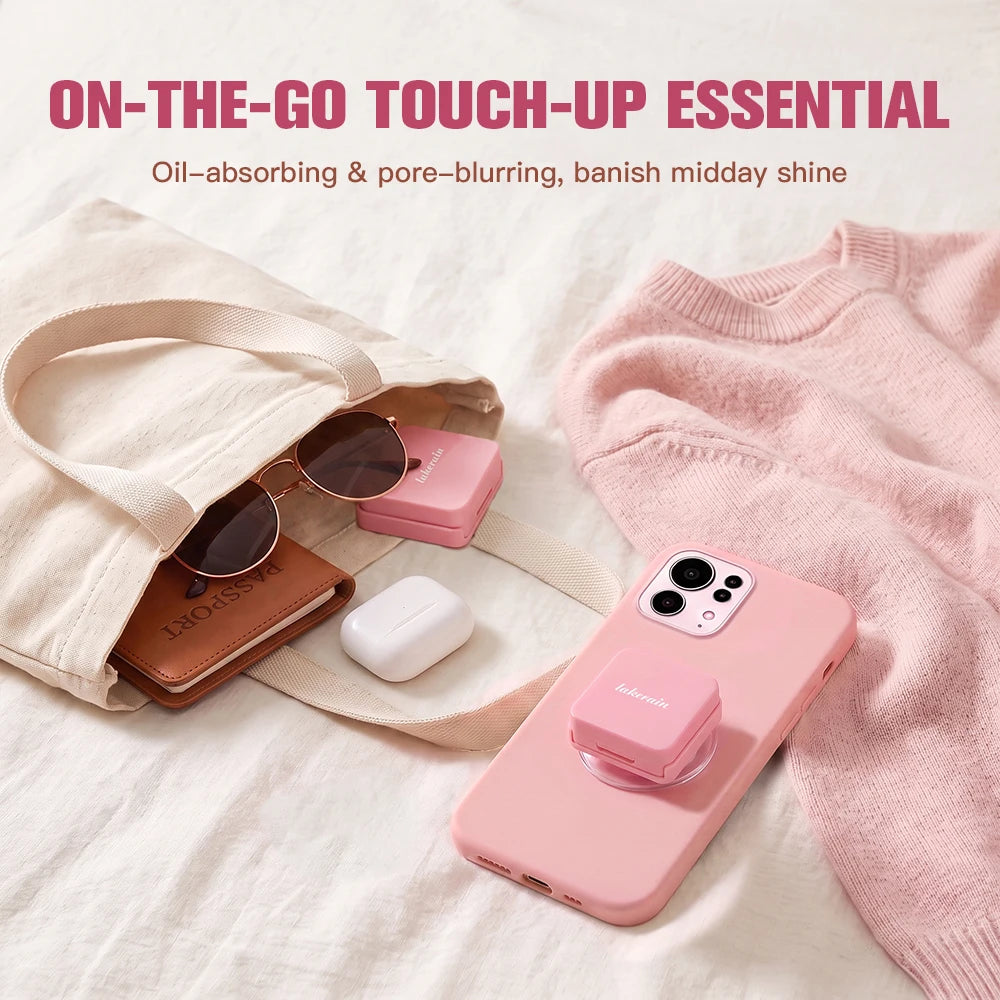 Pressed Powder Compact With Mirror And Phone Grip - 11