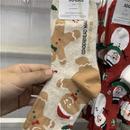Polyester Elastane Christmas Print Casual Socks
