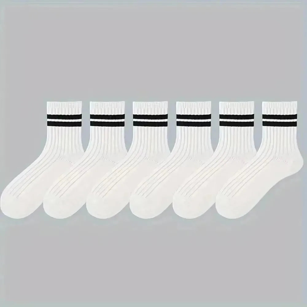 Polyester Blend Mens Crew Socks Mid Tube Casual Wear - 11