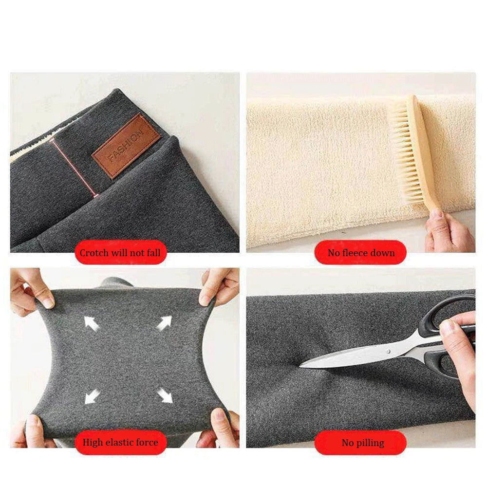 Polyester Fleece Lined High Waist Leggings - 22