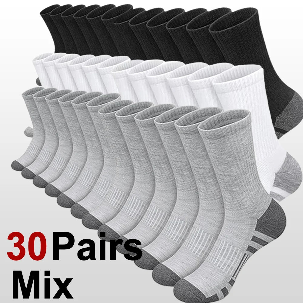 Polyester Spandex Breathable Athletic Crew Socks - 19