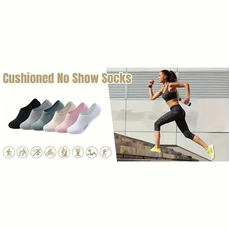 Polyester Spandex Low Cut Invisible Women Casual Socks - 2