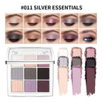 9 Shade Powder Eyeshadow Palette Matte And Glitter Makeup
