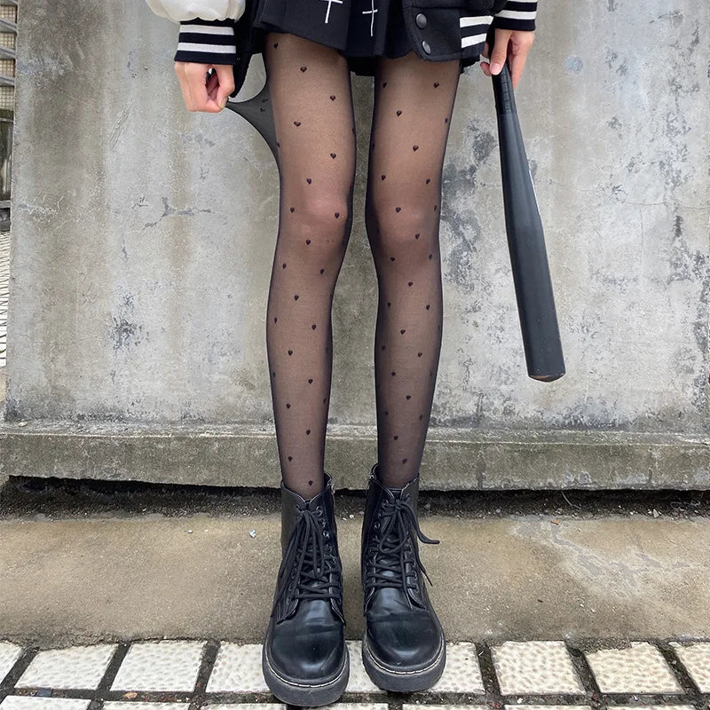 Nylon Patterned Tights for Women