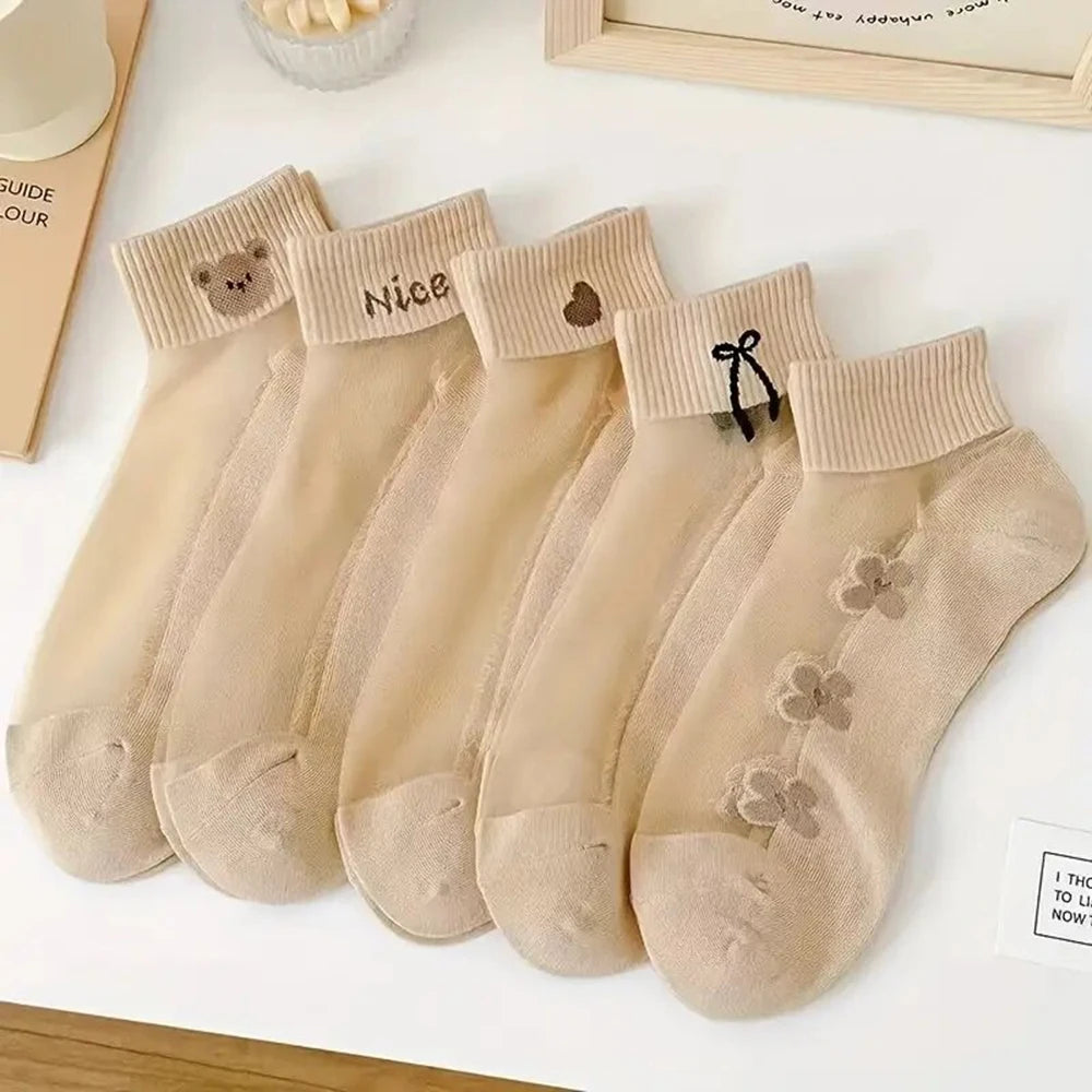 5 Pack Mens Polyester Blend Breathable Ankle Socks
