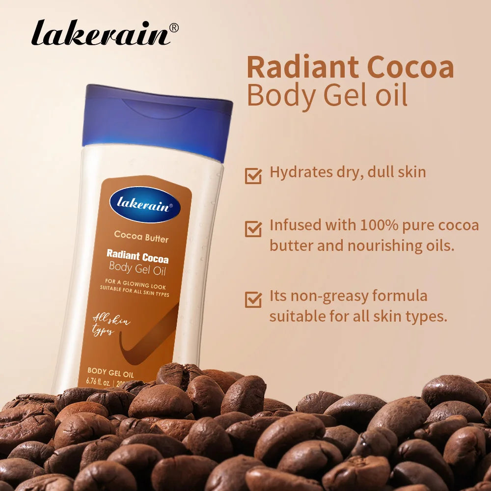 Cocoa Butter Body Gel Oil Moisturizing Skincare Treatment 200ml