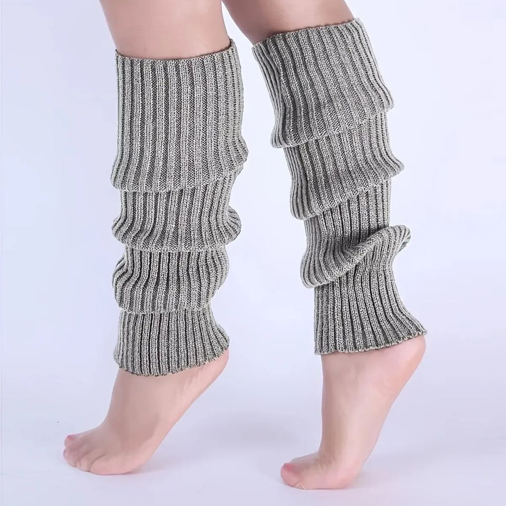 Polyester Elastane Knit Knee High Leg Warmers