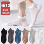 Cotton Polyester Ankle Socks Breathable Mesh Summer Casual Footwear