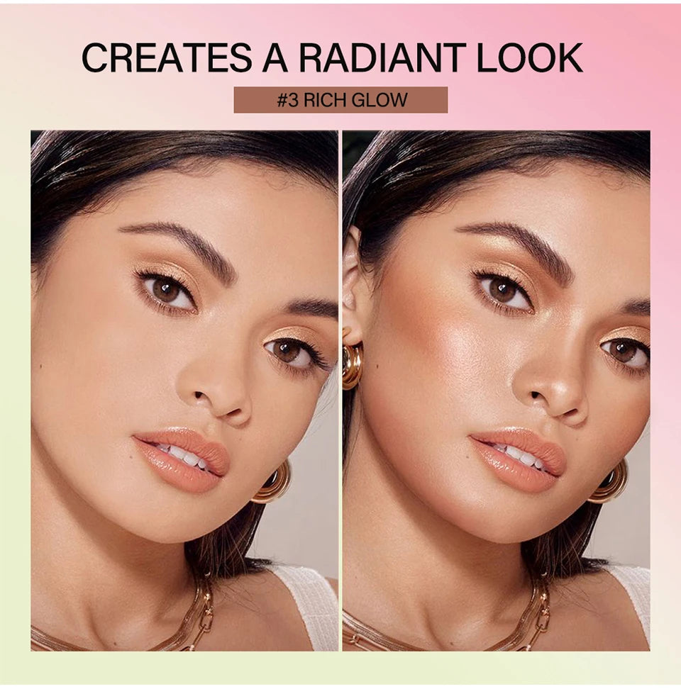 Cream Bronzer and Highlighter Multi Use Face and Body Makeup Stick - 10