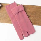 Thick Knit Two Toed Thermal Socks Mid Calf