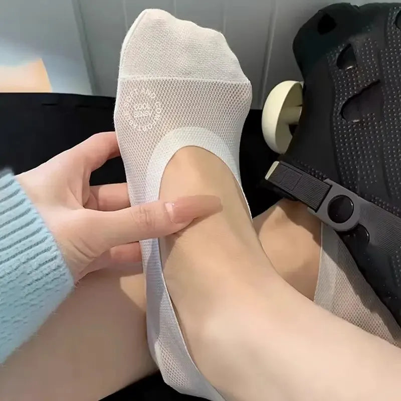 Cotton Elastane Blend Low Cut Invisible Socks