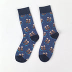 Cotton Blend Novelty Otter Print Crew Socks