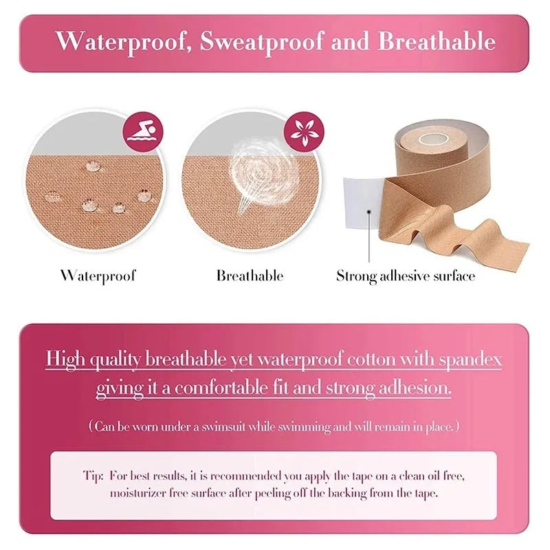 Polyester Adhesive Breast Lift Tape for Body Support
