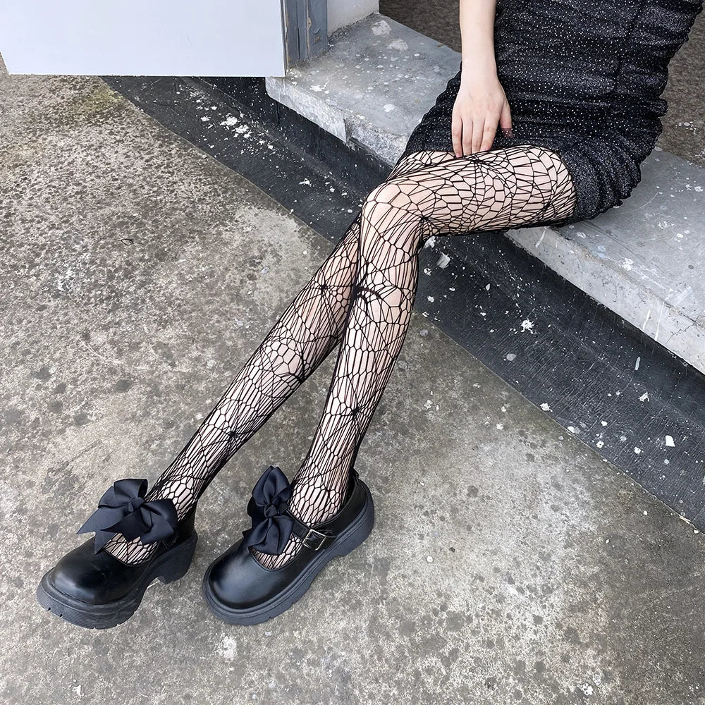 Nylon Spiderweb Pattern Pantyhose Stockings