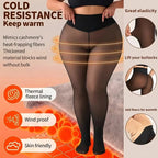 Fleece Lined Translucent High Waisted Thermal Tights