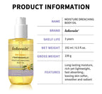 Vanilla Scented Moisturizing Body Oil for Dry Skin Hydration