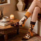 Cotton Blend Mid Calf Animal Pattern Socks