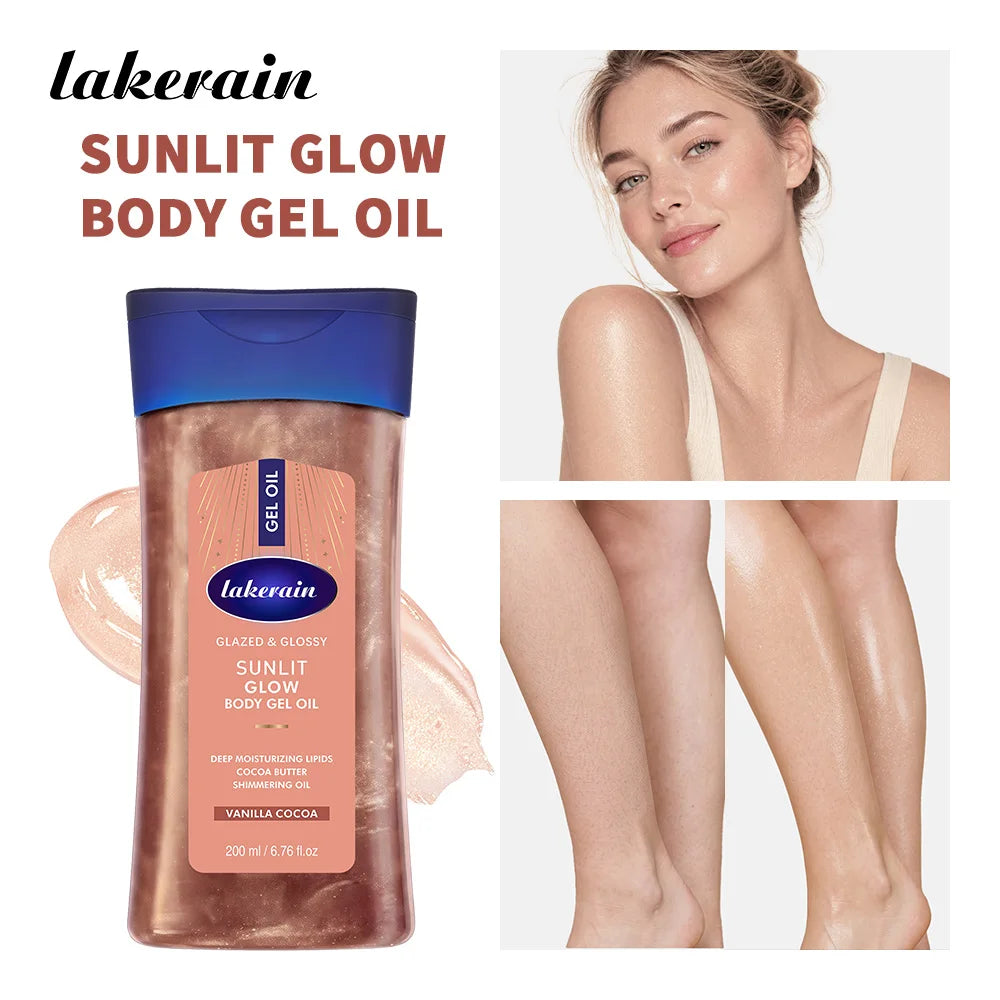 Moisturizing Shimmer Body Gel Oil Hydrating Skin Care