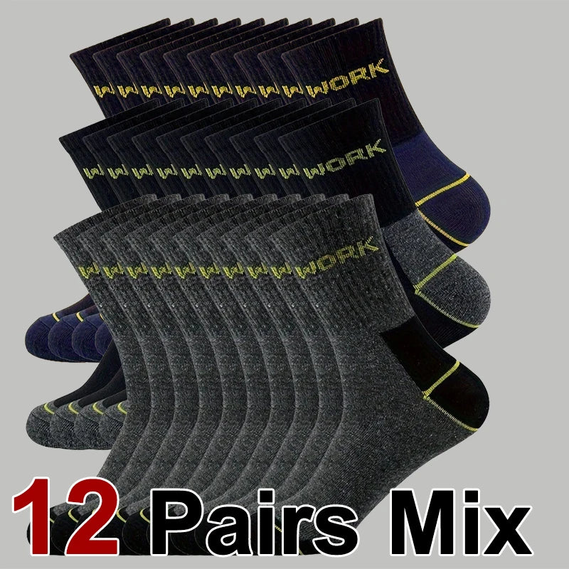 Polyester Elastane Crew Socks For Men