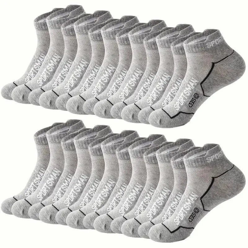 Cotton Polyester Blend Breathable Ankle Sports Socks - 18